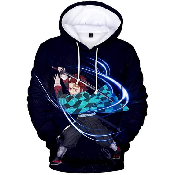 Cosplay Life Demon Slayer Anime Pullover Hoodie - Halloween Unisex Adult Manga Character Merch Sweater With Kangaroo Pockets (12, L)