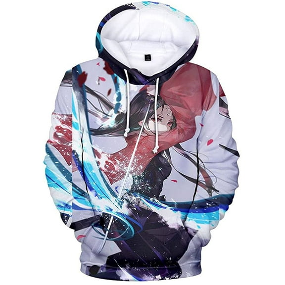 Cosplay Life Demon Slayer Anime Pullover Hoodie - Halloween Unisex Adult Manga Character Merch Sweater With Kangaroo Pockets (14, XL)