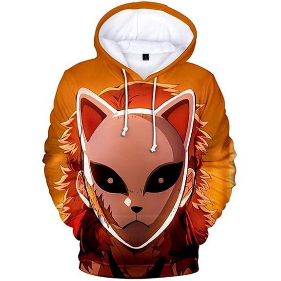 Cosplay Life Demon Slayer Anime Pullover Hoodie - Halloween Unisex Adult Manga Character Merch Sweater With Kangaroo Pockets (2, 3XL)