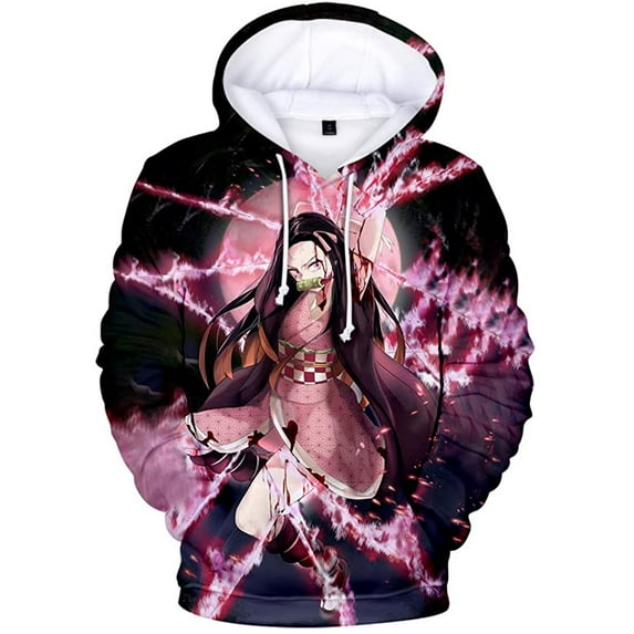 Cosplay Life Demon Slayer Anime Pullover Hoodie - Halloween Unisex Adult Manga Character Merch Sweater With Kangaroo Pockets (7, XL)