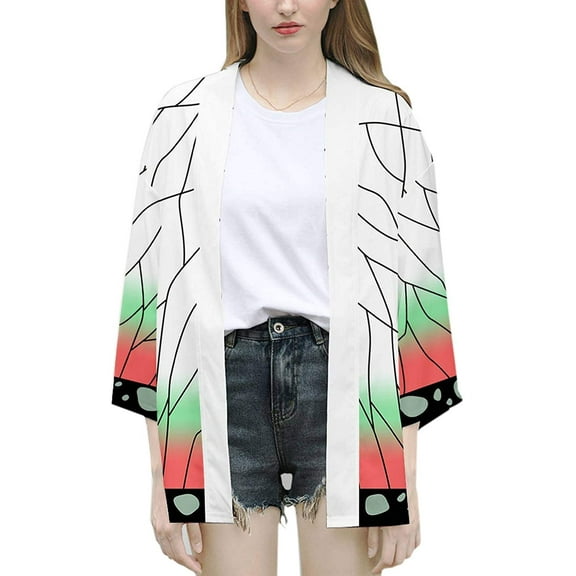 Cosplay Life Demon Slayer Kimono – Premium Demon Slayer Kimetsu No Yaiba Robe for Men and Women – Durable Cosplay Kimono (Shinobu, 2XL)