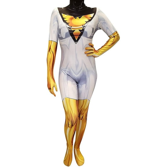 Cosplay Life X-Men White Phoenix Cosplay Costume - Superhero Outfit - Lycra Bodysuit Zentaisuit Jumpsuit For Unisex Adult (XL)