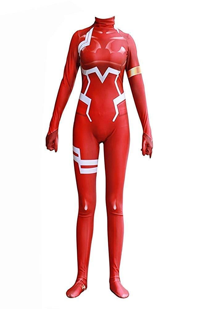 New Zero Two 02 Darling In The Franxx Cosplay Costume Anime Superhero  Zentai Suit Halloween Bodysuit Adults Kids Jumpsuit - Cosplay Costumes -  AliExpress