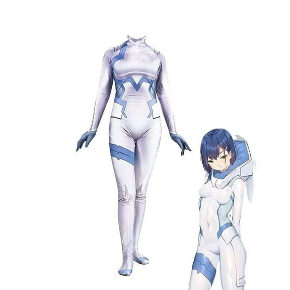 Cosplay Life Zero Two Ichigo Darling in The Franxx Cosplay Costume Bodysuit Suit Anime Zentai Suit Lycra Fabric (M)