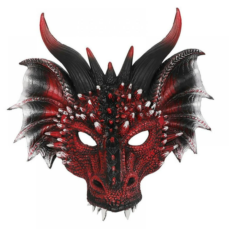 【貴重】MASCHERA DRAGONHEADS DRAGONTAILS Cosplay Mask Dragon's Head Mask for Festival Party Halloween
