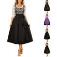 thumbnail image 1 of Cosplay Outfits by Xijirk Masquerade Leopard Print Midi Halloween Dresses Women's Plus, 1 of 4