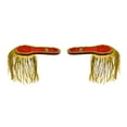 thumbnail image 1 of Cosplay Ringmaster Shoulder Epaulettes Gold Fringe Boards Costume Accessories (Red/Gold), 1 of 2