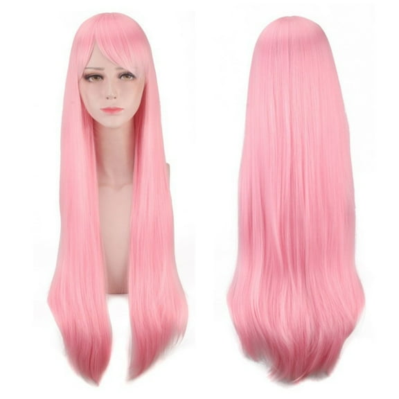 Cosplay Wig Long Gradient Braid Anime Wig with Bangs Ponytail Synthetic Wig Suitable for Women's Party