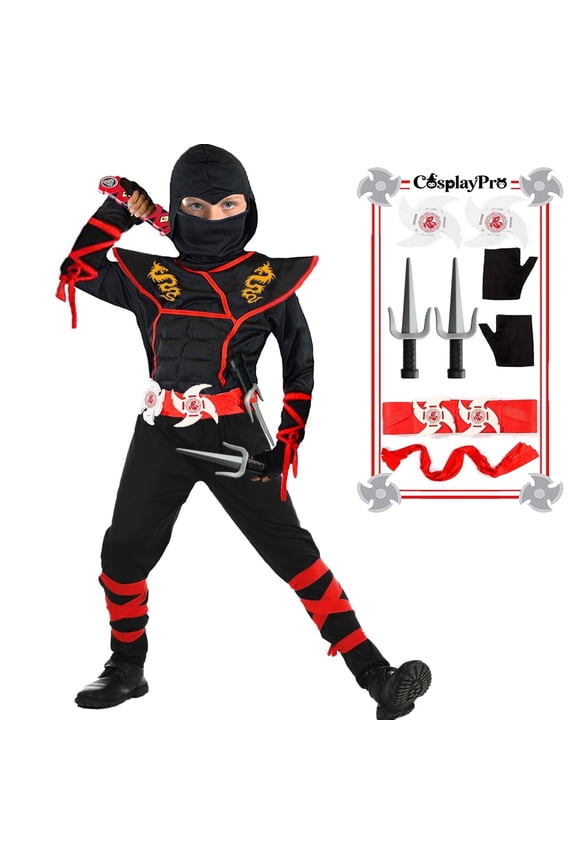 Ninja Costume Kids Ninja Muscle Costumes Boys Ninja Set Accessories Best Children Gift