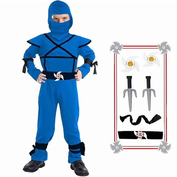 CosplayPro Ninja Costume Kids Ninja Muscle Costumes Boys Ninja Set Accessories Best Children Gift