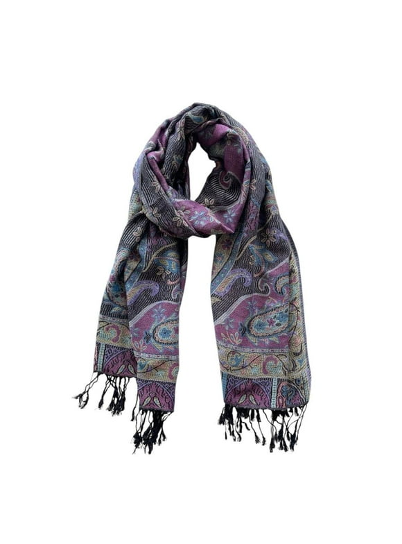 Exquisite Paisley Pashmina Shawl - Luxurious Silk Scarf for Adult and Teen Women