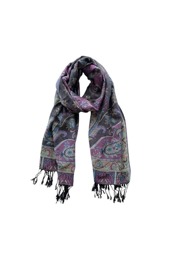 Exquisite Paisley Pashmina Shawl - Luxurious Silk Scarf for Adult and Teen Women