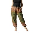thumbnail image 1 of CosplaySpa Women's Harem Boho Palazzo Pants, Elastic, Drawstring, Plus Size, 1 of 8