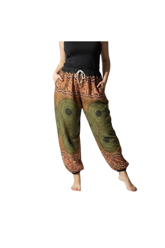 Women's Harem Boho Palazzo Pants, Elastic, Drawstring, Plus Size
