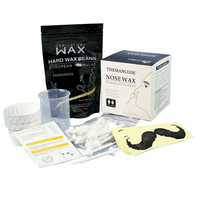 OZWAX Nose Wax Kit Men - Gentle Nose Hair Wax - Nose Wax Kit for Women -  Perfect Wax Nose Hair Removal Kit includes Safe Nose Wax Sticks and Ear  Hair Waxing