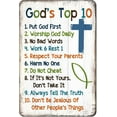 thumbnail image 1 of CosrKee God's Top 10 Wooden Plaque, 1 of 6
