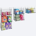 thumbnail image 1 of Cosrack 3-Tiers Wire Storage Basket with Hanging Hooks, Over Washer and Dryer Shelves, Black, 1 of 8