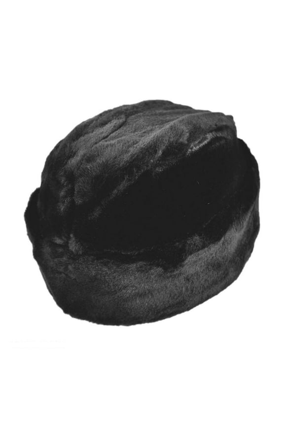 Cossack Faux Fur Hat - L - Black