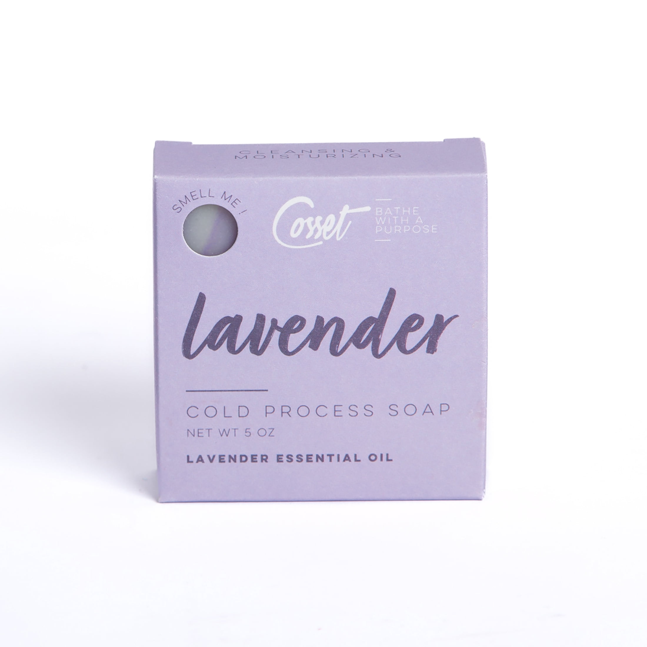 Cosset Lavender Cold Process Soap Bar for Adults, 5 oz