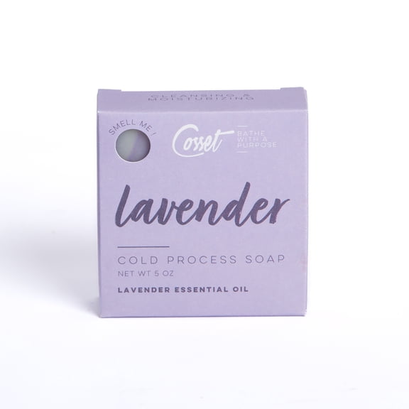 Cosset Lavender Cold Process Soap Bar for Adults, 5 oz