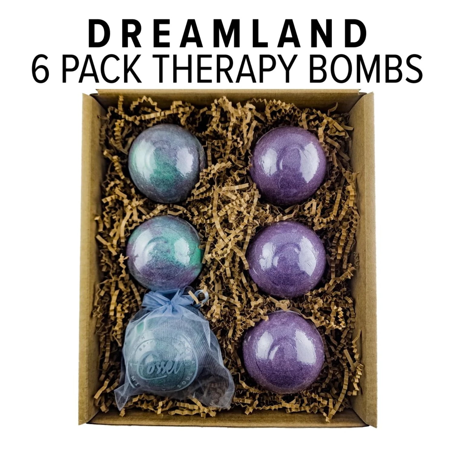 Cosset Therapy Bomb 6Pack Dreamland, Therapeutic Bath Bombs to