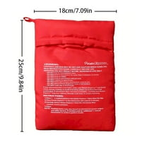 Cost-Saving! WEIWEIGG 2 PCS Microwave Potato Baking Bag, XL Reusable Steaming Pouch for Sweet Potatoes, Corn & Veggies (Fits 3 Cobs), BPA-Free, Oven-Safe Kitchen Helper(Red)