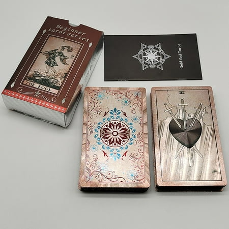 Cost Worthy Luxe Gold Foil Tarot Deck With Nice Plastic Package Board Game of Oracle Cards For Beginners