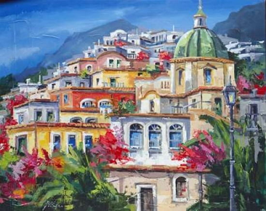 Costa Amalfitana Canvas Art - Roberto di Viccaro (24 x 30)