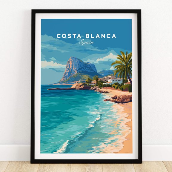 Costa Blanca Landscape Print Mediterranean Coast Multiple Sizes amp Frames