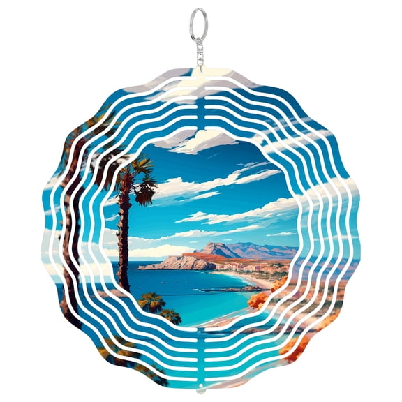 Costa Blanca Spain 3D Wind Spinner Kinetic Hanging Yard Decor Gift
