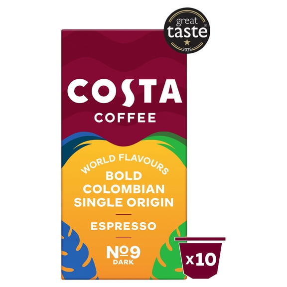 Costa Bold Colombian Single Origin Coffee Capsules 10 pack 52g Imported from Britain