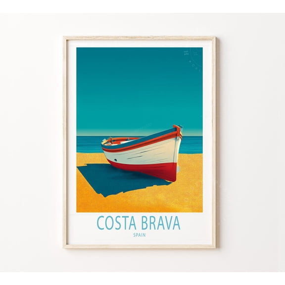 Costa Brava Spain City Coast Travel Wall Art Home Decor