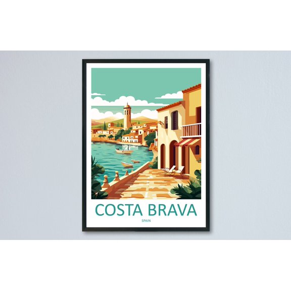 Costa Brava Travel Print Wall Art Costa Brava Wall Hanging Home Décor Costa Brava Gift Art Lovers Spain Art Lover Gift Costa Brava Art Print, Poster Only