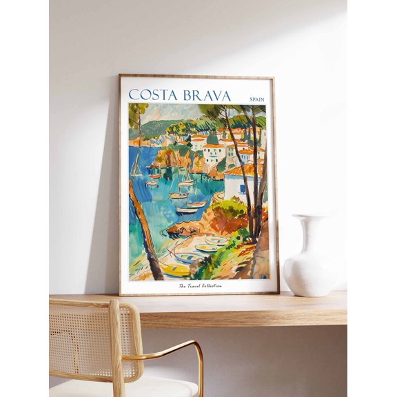 Costa Brava Travel Spain Coastal Art, Unframed Paper Print