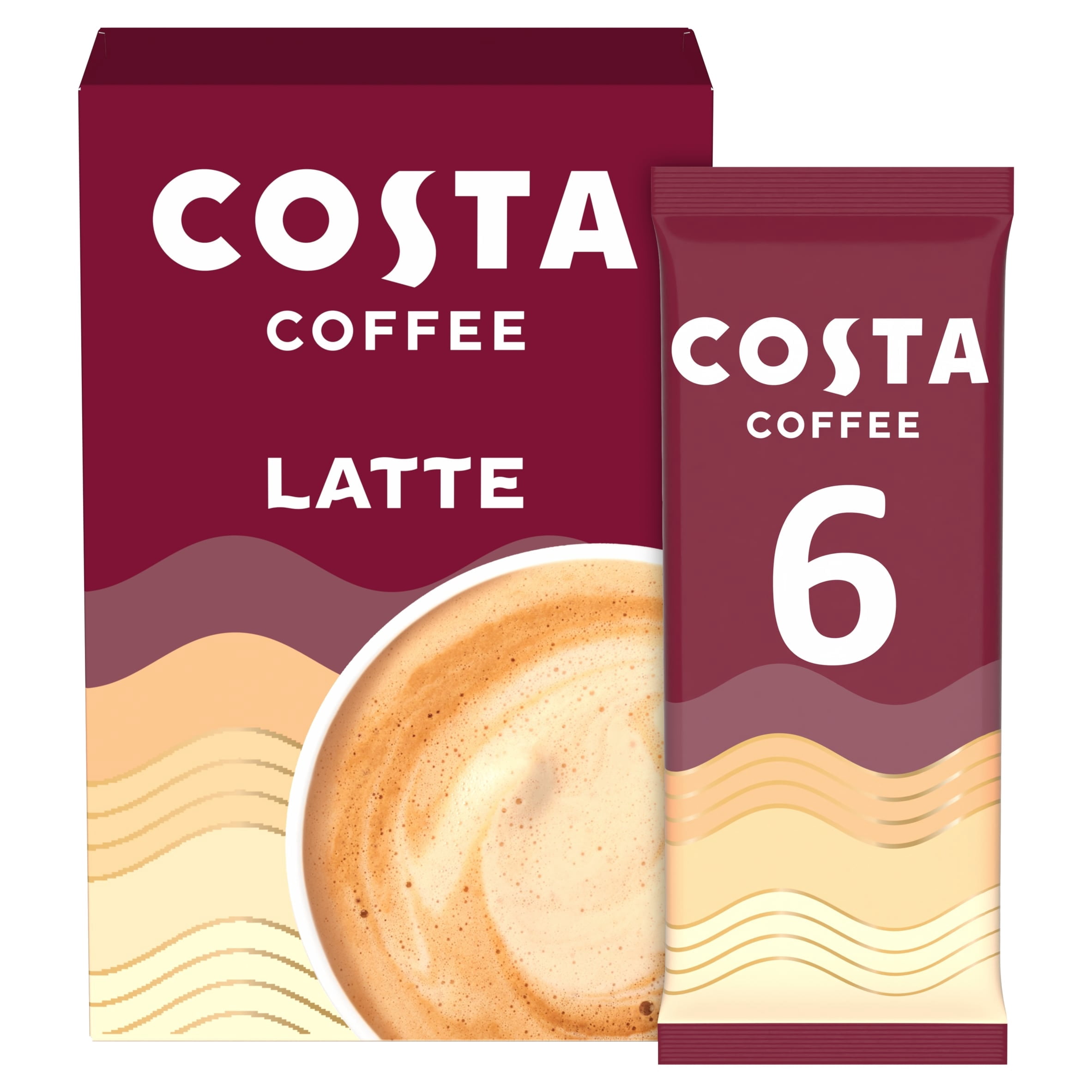Costa Coffee Barista Creations Latte 6 Sachets 102g, Imported from