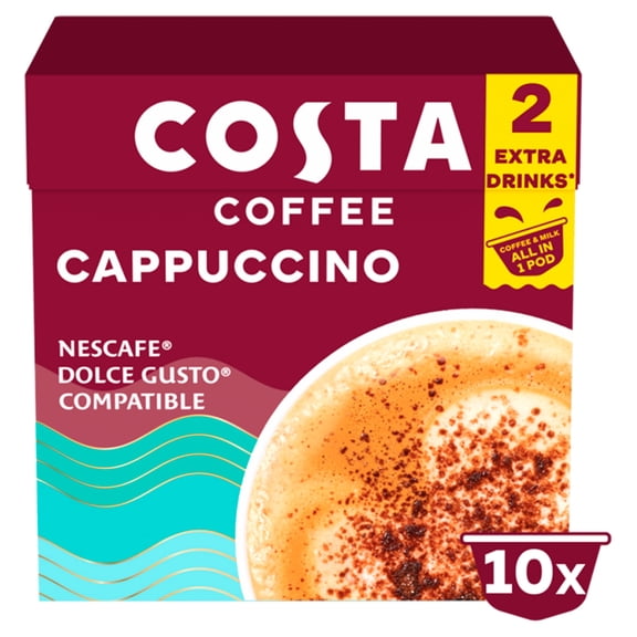 Costa Coffee Cappuccino Pods 10 X 13G Imported from Britain