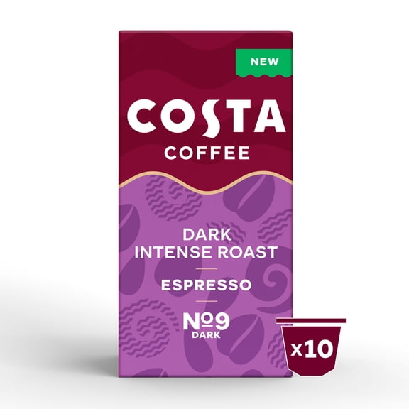 Costa Coffee Dark Intense Roast Coffee Capsules 10 Pack 52g, Imported from Britain