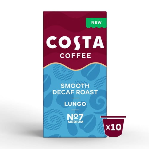 Costa Coffee Decaff Coffee Pods, 10 pods per pack, British Import (Pack of 3)
