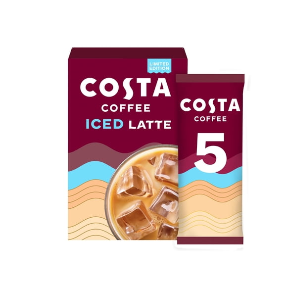 Costa Coffee Iced latte 5x15.5g, Imported from Britain