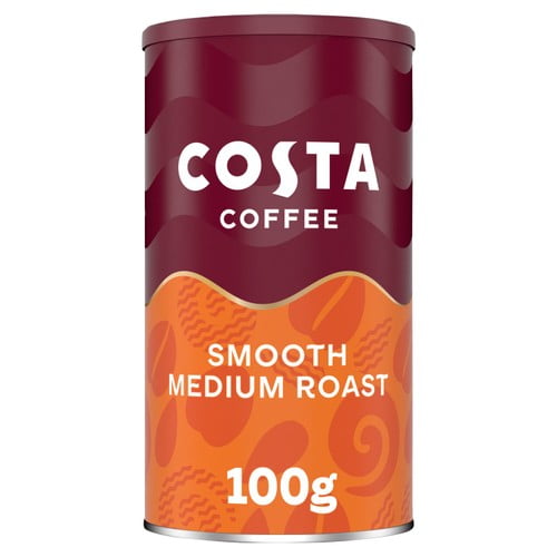 Costa Coffee Instant Coffee Smooth Medium Roast 100g, British Import (Pack of 2)