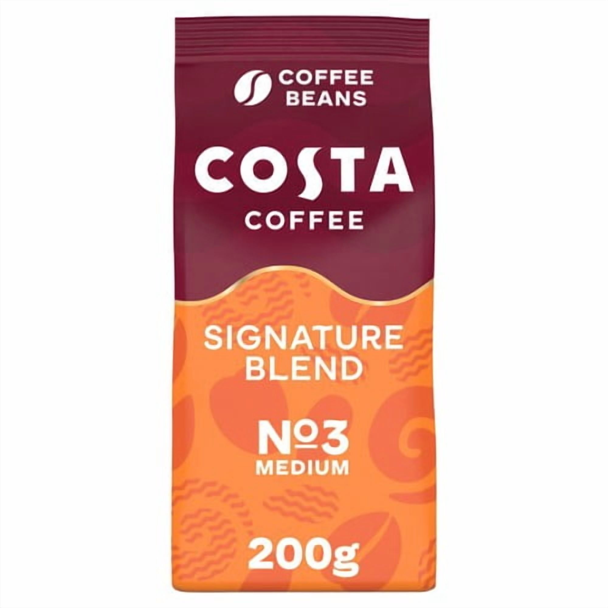 Costa Coffee Signature Blend Beans 200g, British Import (Pack of 2)