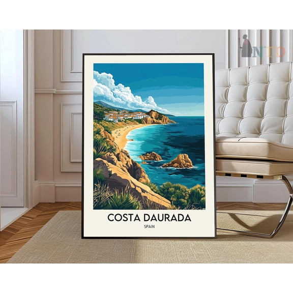 Costa Daurada Spain Coast Poster, Unframed Paper Poster 8x10in