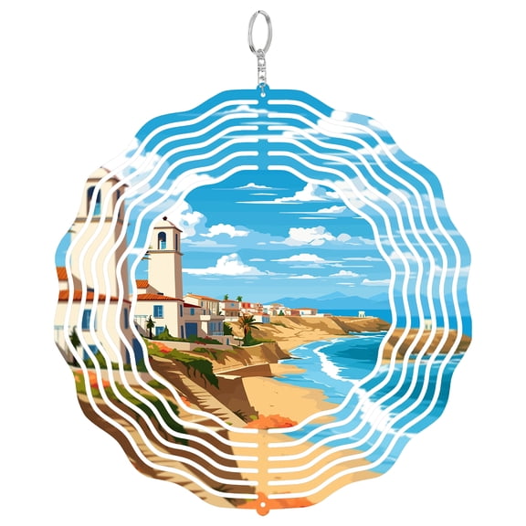Costa De La Luz Spain 3D Wind Spinner Kinetic Hanging Yard Art Outdoor Garden Decor Andalucia Beach Gift