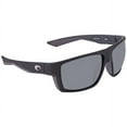 thumbnail image 1 of Costa Del Mar Bloke Gray 580P Polarized Rectangular Men's Sunglasses BLK 124 OGP, 1 of 3