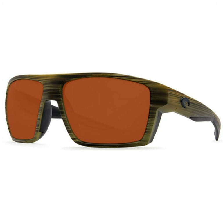 Costa Del Mar Bloke Copper Polarized 580P Wrap Men's Sunglasses