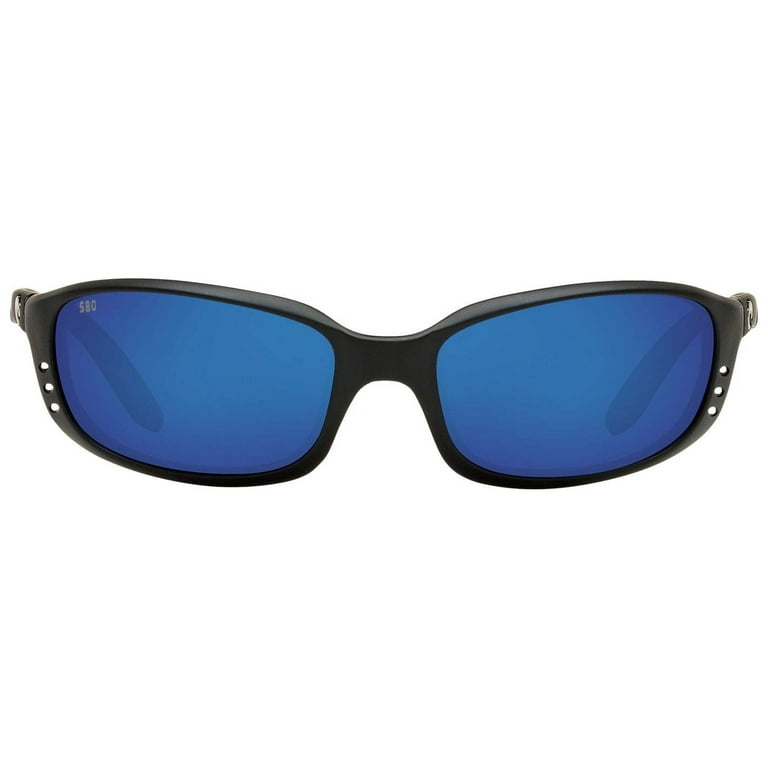Costa Del Mar Brine Blue Mirror Glass Wrap Polarized Sunglasses BR 11  OBMGLP 
