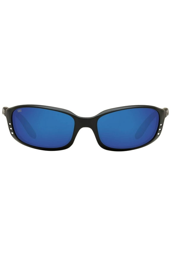 Brine Blue Mirror Glass Wrap Polarized Sunglasses BR 11 OBMGLP