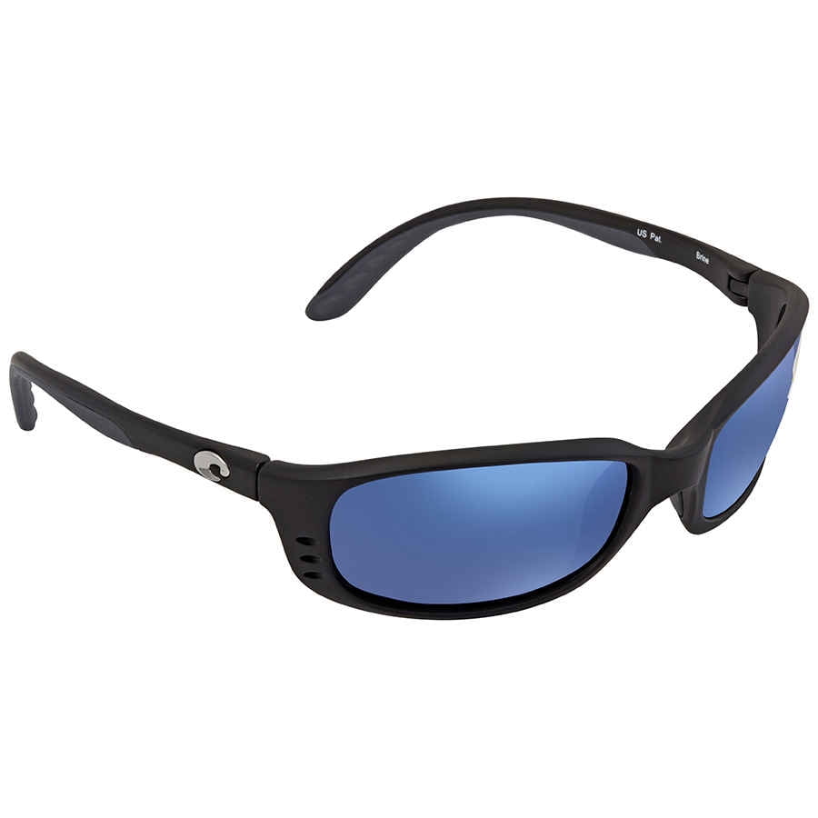Costa Del Mar Brine Polarized Blue Mirror 580P Wrap Sunglasses BR
