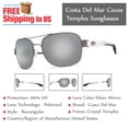 thumbnail image 1 of Costa Del Mar Cocos Gunmetal With Crystal Temples Sunglasses, 1 of 5