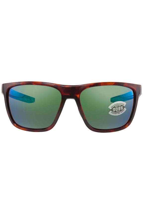 Ferg Green Mirror Polarized Glass Square Men's Sunglasses FRG 191 OGMGLP 49